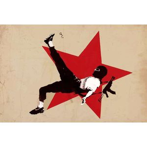 BANKSY Football Terrorist Zapatistas Mexico Canvas Print