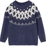 Vertbaudet - Jacquardtrui - Jongens - Ronde Kraag - Zacht Breisel