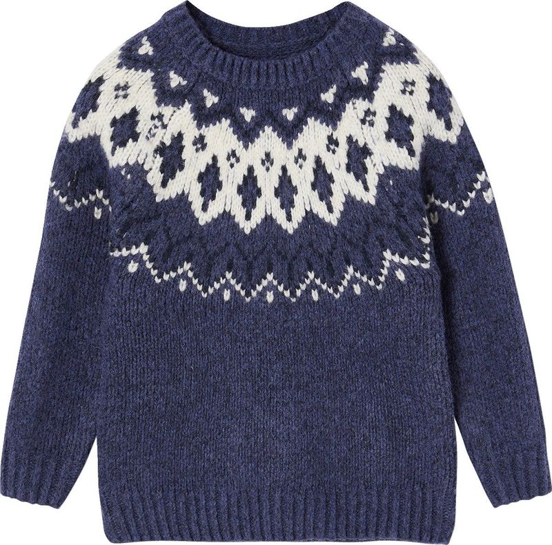 Vertbaudet - Jacquardtrui - Jongens - Ronde Kraag - Zacht Breisel