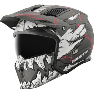 Bogotto Radic Skulash 22.06 Zwart Grijs Jethelm - Maat XXL - Helm