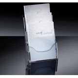 Sigel folderhouder - 3xA4 - tafelmodel - transparant acryl - SI-LH130