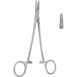Medluxy - Naaldhouder Mayo-Hegar - 14cm - Recht - M-0100 (Verpleegkunde, EHBO, Klemschaar, Klemtang, Needle Holder Forceps, Naaldvoerder)