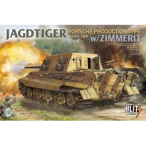 1:35 Takom 8012 Jagdtiger Sd.Kfz. 186 Porsche production type w/Zimmerit Plastic Modelbouwpakket