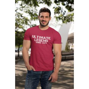 1979 Jaar Rood T-shirt heren - Maat XXL - Ultimate Legend - Verjaardag Cadeau Mannen - Limited Edition