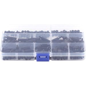 250 STKS Nylon Spacer Standoff Man Vrouw Hex Standoff Kit - Hex Column Schroefdraad Spacer Pijler Schroef Assortiment Kit PCB (M2 Female-female Standoff)