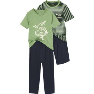 Vertbaudet set van 2 pyjama's voor jongens met gerecycled katoen, kort & lang