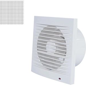 Badkamer Ventilator - Ventilator voor Badkamer 100 mm afvoerventilator muggennet 14 W-80 m³/h badkamer keuken toilet VMC