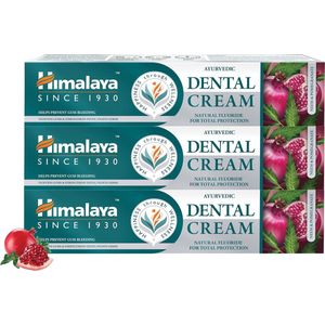 Himalaya Ayuverdic Neem & Pommegranate Tandpasta - 3 x 100g - Bevat 9 Kruiden en Natuurlijke Calcium Fluoride - Glutenvrij - Tandpasta Voordeelverpakking