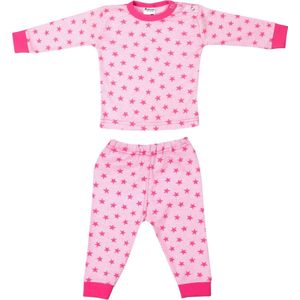 Beeren Bodywear Meisjes Pyjama Stripe/Star - Roze - Maat 50/56