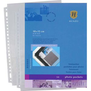 Insteekhoes - Henzo - 10 stuks voor 60 foto's - Fotomaat 10x15 cm - Wit