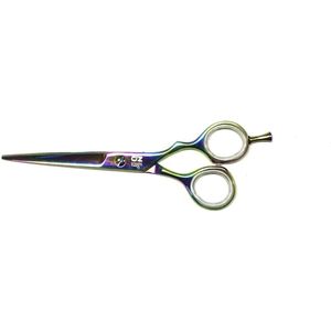 DZ Professionele Kappersschaar – Ergo Offset Design – 15 cm.- Plasma Rainbow
