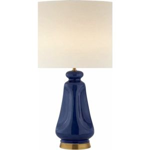 Bureaulamp DKD Home Decor Beige Marineblauw Porselein 35 x 35 x 64 cm