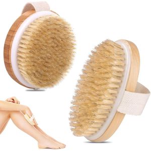 Natuurlijke lichaamsborstel - verbeterde doorbloeding - set van 2 - wildzwijnharen