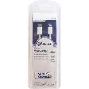 Sinox iMedia - USB-C naar Lightning kabel - 1 meter - wit