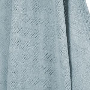 Goodivery ® Babydeken gebreide look, 80 x 80 cm, voor meisjes en jongens, biologisch katoen Lichtblauw