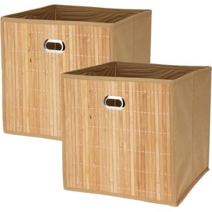 Storage Solutions - Opbergmand - Naturel - Bamboe - 2x 28 Liter