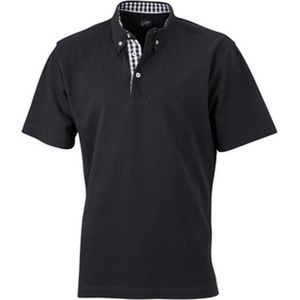 James and Nicholson Herenpolo (Zwart/Wit)