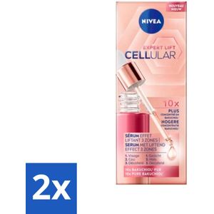 2 x NIVEA - Gezichtsserum - CELLular Expert Lift - Met Bakuchiol - Liftend effect - Alternatief voor Retinol - Voor alle huidtypen - 30 ml - NIVEA CELLular Expert - Anti-aging Serum - Liftend Serum - Bakuchiol Serum - Rimpelvermindering