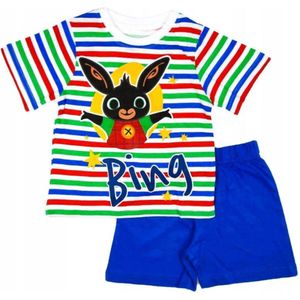 Bing Bunny - konijn short pyjama - Koningsblauw multi. Maat 110 cm / 5 jaar.