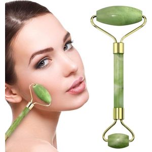 Premium Jade Roller| Gezichtsmassage Roller|Kwartsmassageroller - Groen