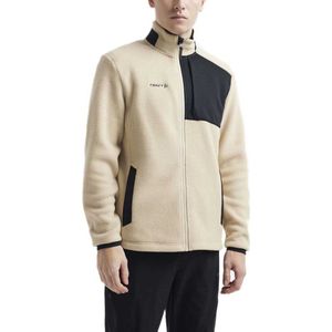 Craft ADV Explore Pile Fleece Jacket M 1912220 - Ecru/Black - S