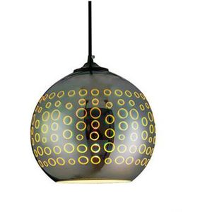 LED Hanglamp 3D - Radus - Rond - Chroom Glas - E27