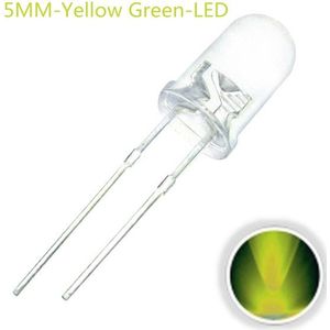 OTRONIC® 10x LED Diode Transparant 5mm Groen / Geel 2V
