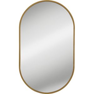 Badkamerspiegel Ovaal goud - Metaal - Spiegel - Hangspiegel - Wandspiegel - 100x60 cm