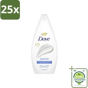 25 x Dove Douchecrème - Hydrate - 450 ml - Grootverpakking - Douchegel - Dove - Hydraterende Douche - Zachte Huid - Droge Huid