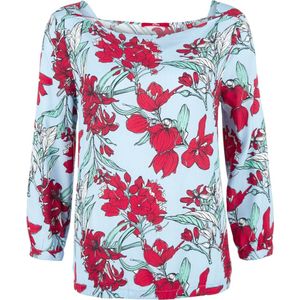 S'Oliver Women-Licht blauwe bloes met bloemen--53B8 morning sk-Maat 36