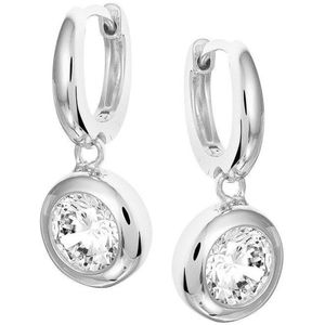 TFT Klapoorringen Met Zirkonia Zilver Gerhodineerd Glanzend