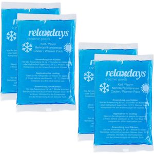 Gelpacks - Set van 4 - 9 x 15 cm - Hot Cold Packs - Herbruikbaar - Blauw