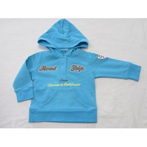 dirkje , jongens, trui, s-shirt met kap , blauw , 80 - 12 maand