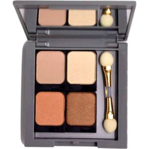 Oogschaduw palette - eyeschadow colors - John v G -pumkin pop - pastel tinten - glans en mat - 4 kleuren incl stevig doosje met spiegel en applicator - cadeau moeder - kerst gift present