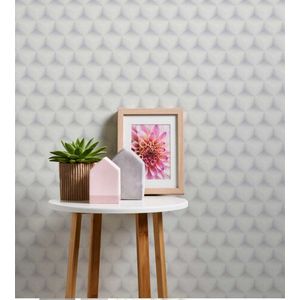 3D behang retro grijs vlies 3685-1