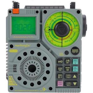 Geschikt voor Kortegolfradio met Bluetooth en APP-bediening, AIR AM FM VHF SW WB draagbare ontvanger, Super Bass/6 EQ/Opname oplaadbare stereo noodradio's speler ZWS-A320