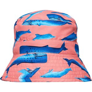 Snapper Rock - UV-buckethoed voor jongens - UPF50+ - Whale Tail - Roze/Blauw - maat M (54CM)