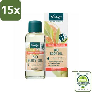 15 x Kneipp - Huidolie - Bio - Voor striae & littekens - 100 ml - Grootverpakking - Huidolie - Striae - Littekens - Droge Huid - Biologische Oliën
