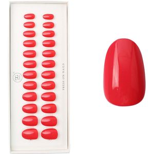 Gelzz Soft Gel Press On Hot Fire (48) -Medium Round -Dekkende kleur -