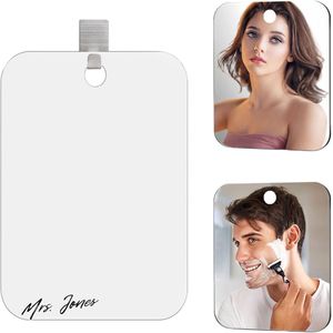Mrs. Jones Acryl Scheerspiegel Mistvrije Onbreekbare Douchespiegel Draagbaar Make-up Reizen-Camping-Spiegel Badkamer Muur Opknoping Spiegel (25cm x 20cm) .