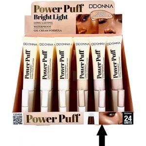 D'Donna - Vloeibare Highlighter - Highlighter - Power Puff - Spons applicator - Make-up - Glow - Waterproof - Long Lasting - Zacht Roze - Nummer 5