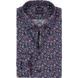 OLYMP - Luxor - Overhemd - Marine Blauw - Modern Fit - Mouwlengte 7 - Strijkvrij