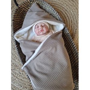 Wikkeldeken - Omslagdoek - Badcape - Roze / Badstof - 70x70cm / Baby Creaties