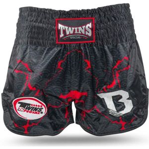 Twins Special x Booster TBT 7 Muay Thai Shorts - zwart / rood XL
