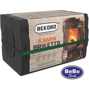 10 kg Bruinkool briketten - haard briketten - houtkachel briketten - blijft 12 uur branden/gloeien - extra groot - pellets en haardhout alternatief