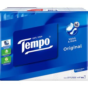 Tempo Original - 4-laags zakdoekjes - Voordeelverpakking - 10 x 30 pakjes = 300 pakjes