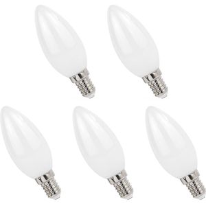 Spectrum - LED Lamp - E14 - 4W - 230V - 410 Lumen - 4000K Neutraal Wit - 5 Stuks