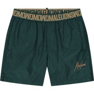 Malelions - Venetian Swim Shorts - Zwembroek - Petrol Green - Sneldrogend Materiaal