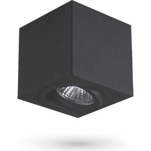 Smart - Tuya | LED Opbouw spot | Zwart | 80x80mm | vierkant | RGB + CCT | Incl. Wi-Fi spot