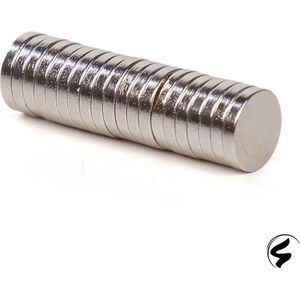 20 Stuks 8x1,5 mm Neodymium Magneten - Rond - Sterke Zilverkleurige Magneetjes